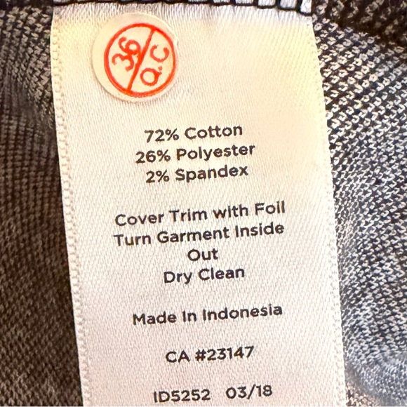 Talbots Black/White Houndstooth Double Knit Short Sleeve Shift Dress 22W - Picture 8 of 8